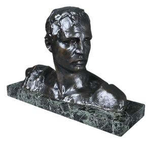Victor Demanet, Bust of a Man, 20th Century, Bronze