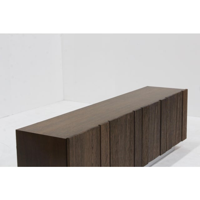 Brown Vintage Brutalist Sideboard, 1970s For Sale - Image 8 of 9