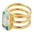 Syna Yellow Gold Geometrix Blue Topaz Ring with Diamonds For Sale