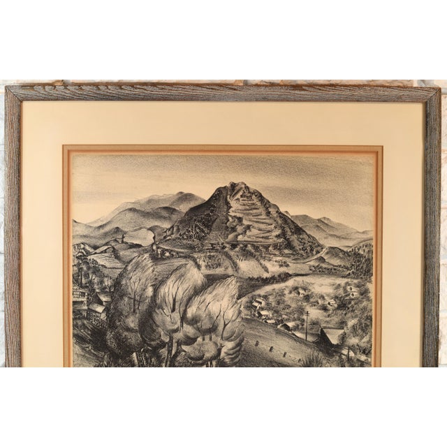 Mid-Century Modern Mid Century Modern Black White Lithograph Print Colorado Landscape For Sale - Image 3 of 12