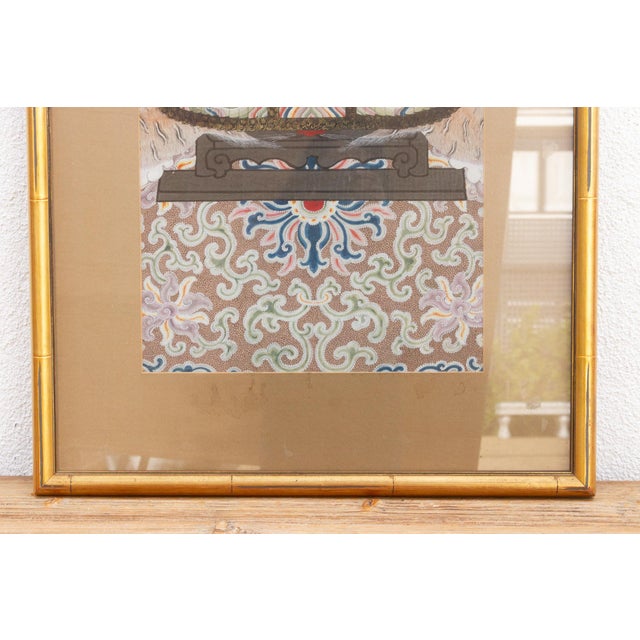 Asian Imperial Framed Ancestor Portrait of a Court Lady For Sale - Image 3 of 8