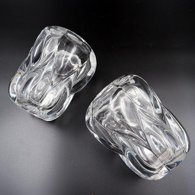 Clear Crystal Vases by Antonio & Guido Bon for Val St Lambert - 1960s, Set of x For Sale - Image 3 of 10