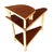 1950s 1950s Restored Mid-Century 3-Tier Wedge Side Lamp Table W/ Mahogany Tops For Sale - Image 5 of 10