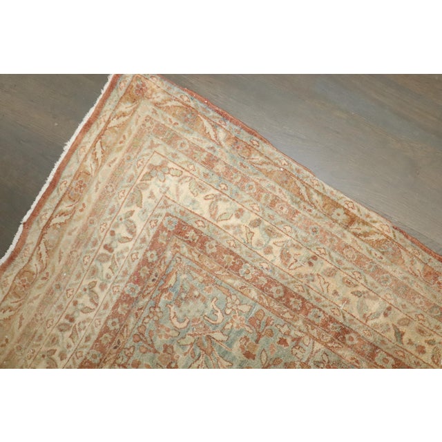 Textile Antique Zabihi Collection Stunning Garden Design Persian Kerman Carpet For Sale - Image 7 of 12