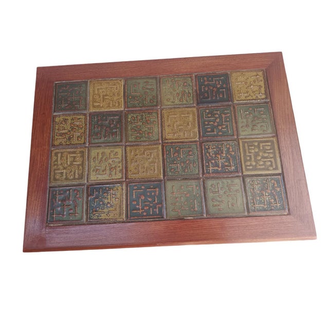 Wood Mid-Century Danish Nesting Tables in Tiled & Teak Frame, 1970s, Set of 3 For Sale - Image 7 of 18