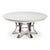 With its pale oak top and dark hammered iron, this large round dining table has a light, transitional look. The Working...