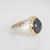 Modern C1999 Tiffany & Co Hematite Ring Sz 5.75 Sterling Silver 18 Karat Gold Band Signed For Sale - Image 3 of 7