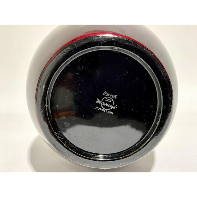 1950s An Asian Porcelain Vase With Textured Landscape Scene For Sale - Image 4 of 10