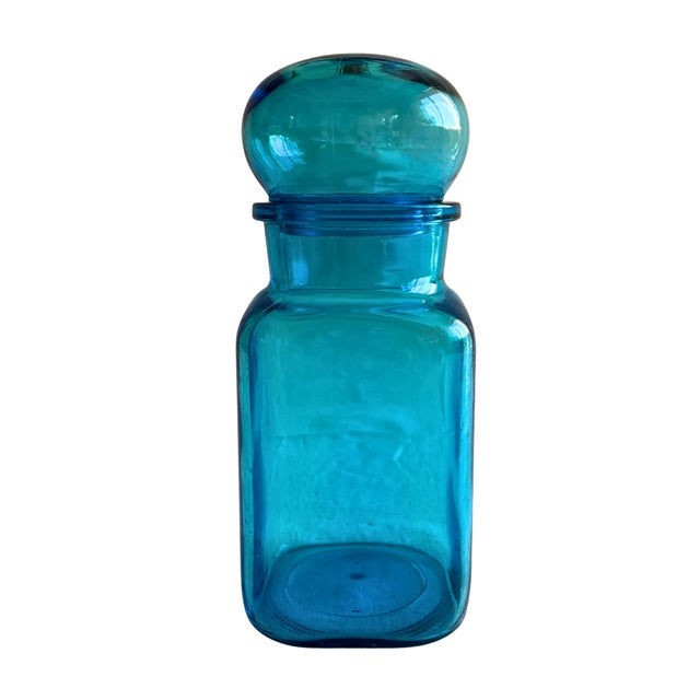 Belgian Cobalt Blue Apothecary Jars, 1920s, Set of 2 For Sale - Image 4 of 10