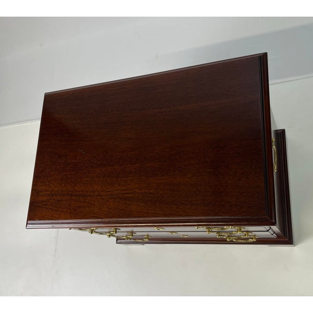 Late 20th Century Councill Craftsmen Mahogany 4-Drawer Bedside Chest For Sale - Image 12 of 12