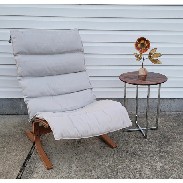 Mid Century Rosewood Chrome Side Table For Sale - Image 12 of 13