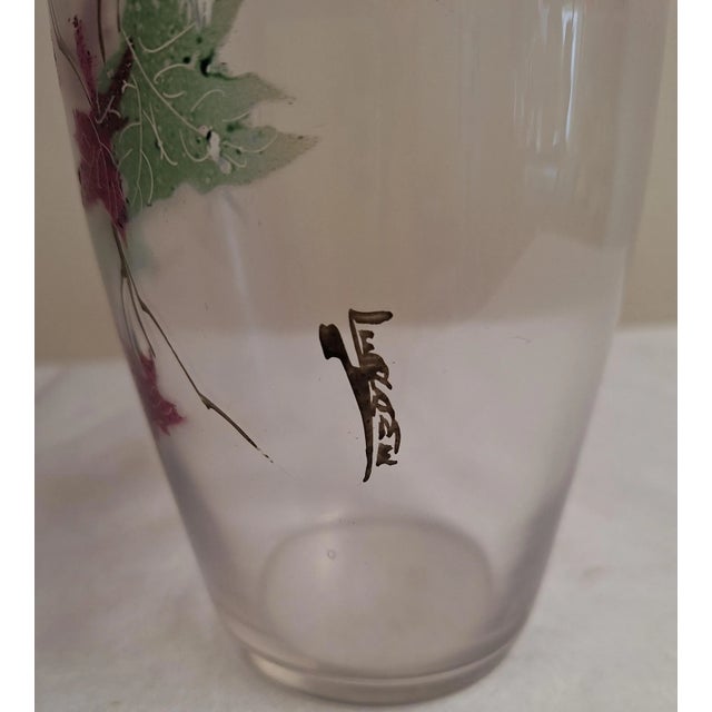 1920s Vintage Glass Vase by F. Luscher, 1920 For Sale - Image 5 of 6