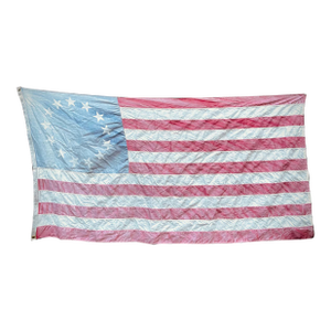 Real Vintage Betsy Ross American Revolutionary Flag 13 Stars Cotton 1976 With Beautiful Naturally Faded Patina 3x5