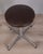 Metal Vintage Industrial Metal and Leather Stool, 1960s For Sale - Image 7 of 8