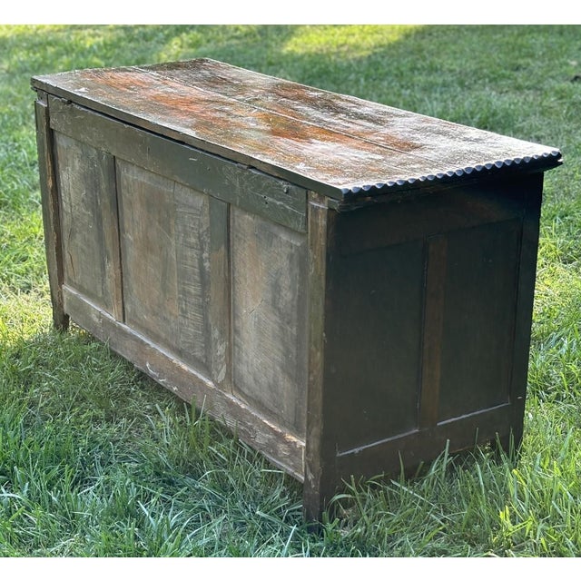 Wood 17th Century Charles II Oak Coffer For Sale - Image 7 of 9