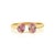 1.16ct Pink Sapphire Toi Et Moi Open Ring Size 6.5 in 14k Gold For Sale - Image 4 of 15