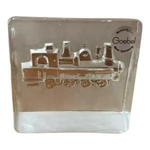 1979 Goebel Crystal Locomotive Paperweight, Made in West Germany