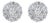 1.60 Carat Diamond Floral Cluster Flower Stud Earrings in 18 Karat White Gold For Sale