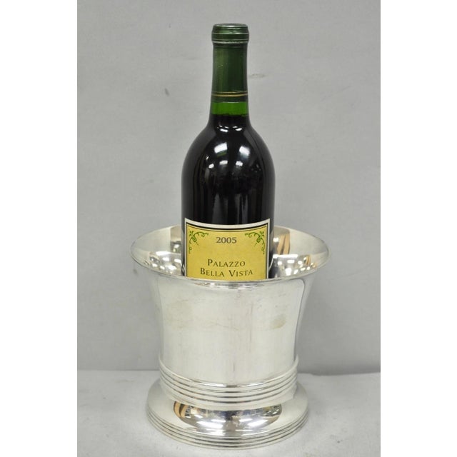 Antique English Regency Soldered Silver Plated Fluted Champagne Chiller Ice Bucket. Circa Early 20th Century....