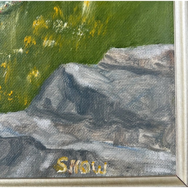 Late 20th Century Late 20th Century Reta Snow Oil Painting on Board Titled "Ireland" - Signed, Matted, and Framed For Sale - Image 5 of 6