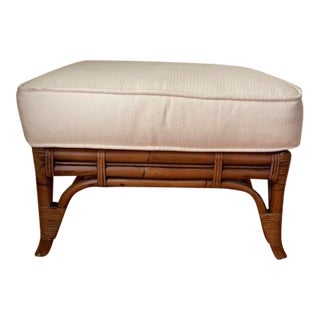 Padma's Plantation Rattan Ottoman For Sale