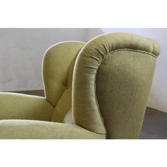 Vintage Large Upholstered Easy Chair Denmark, 1930s For Sale - Image 12 of 18