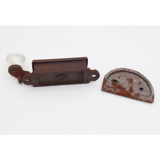 Victorian Antique 1870s Victorian Cast Iron Sash Window Lock For Sale - Image 3 of 4