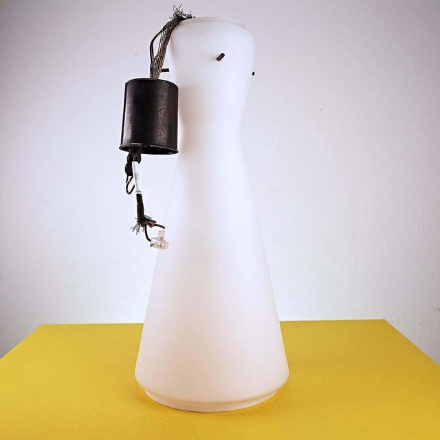 Vintage Opaline Glass Pendant Light 1960s For Sale - Image 5 of 5