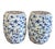Ceramic Chinoiserie Blue and White Petite Birds Porcelain Garden Stools - A Pair For Sale - Image 7 of 8