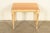 A gorgeous French Regency Louis XVI style vanity stool or ottoman By Drexel USA, Circa 1950s Cream lacquered solid...
