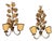 Antique Iron and Gilded Wood Wall Lamps, Italy, 19th Century, Set of 2 For Sale