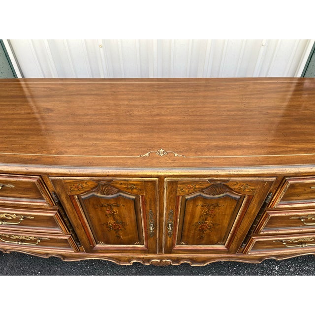 1980s Drexel Brittany Collection French Country Long Triple Dresser For Sale - Image 12 of 12
