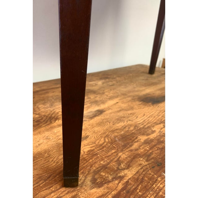 Mahogany Demilune Bow Front Console Table With Drawers For Sale - Image 9 of 9