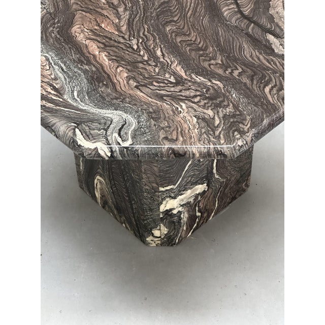 Stone Mid-Century Modern Cipollino Marble Side Table For Sale - Image 7 of 8