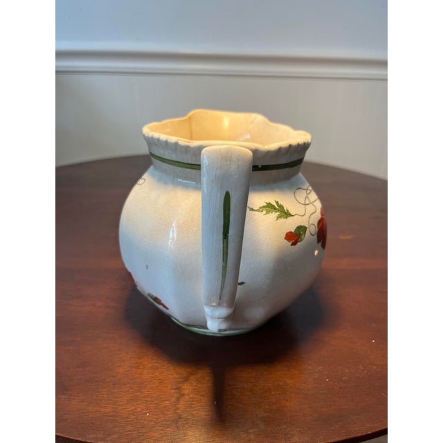 Antique Crown Pottery Pitcher For Sale - Image 4 of 10
