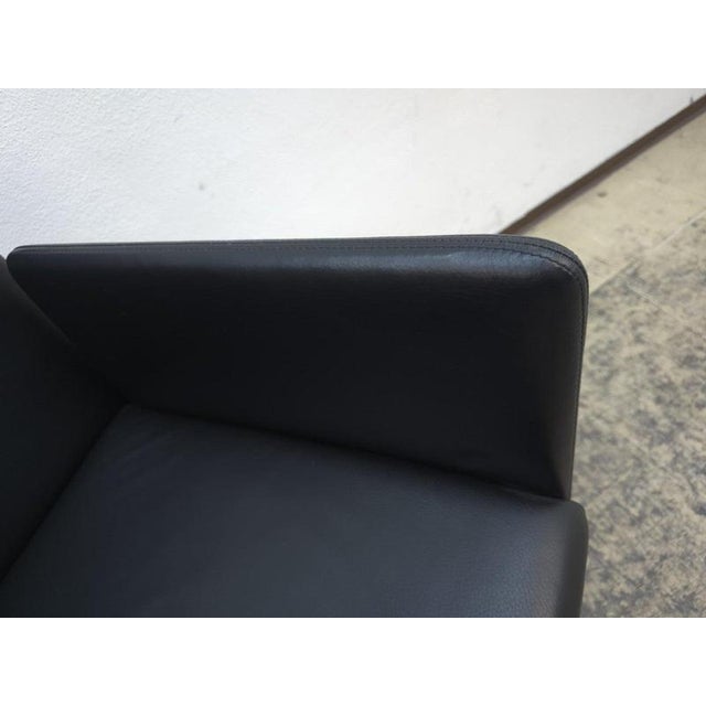 Jason 1410 Armchair Set in Black Leather by Walter Knoll, Set of 4 For Sale - Image 12 of 16