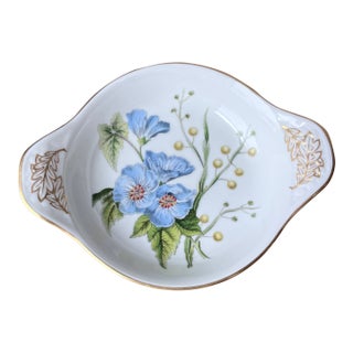 Late 20th Century Spode Stafford Flowers Lida and Acacia 7” Au Gratin Dish, Ovenware to Tableware, Made in England For Sale