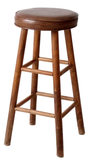 Vintage Wooden Bar Stool