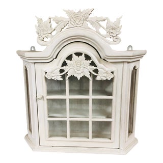 Carved Hanging Curio Cabinet For Sale