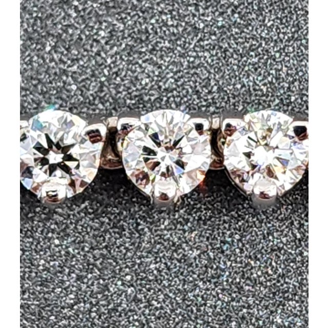 Early 21st Century 3.87 Ct Halfway Diamond Tennis Necklace For Sale - Image 5 of 8