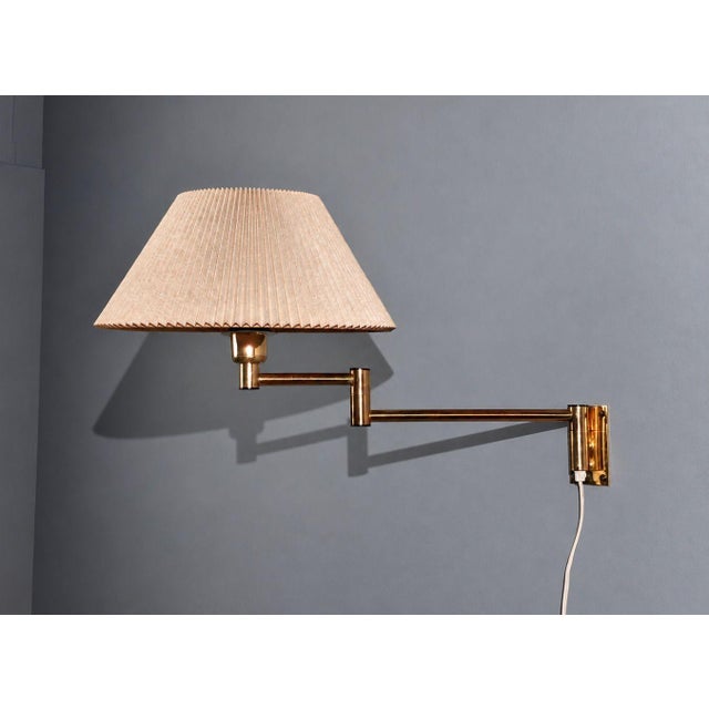 Mid-Century Modern 1960s Mid-Century Modern Fagerhults Belysning Ab, Articulating Wall Light, Brass For Sale - Image 3 of 14