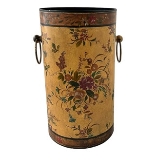 Vintage Toleware Style Umbrella Stand For Sale