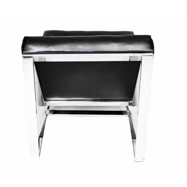 Mid-Century Modern Milo Baughman Ez Rider Lounge Chair, Black Leather, Thayer Coggin, 1969 For Sale - Image 3 of 6