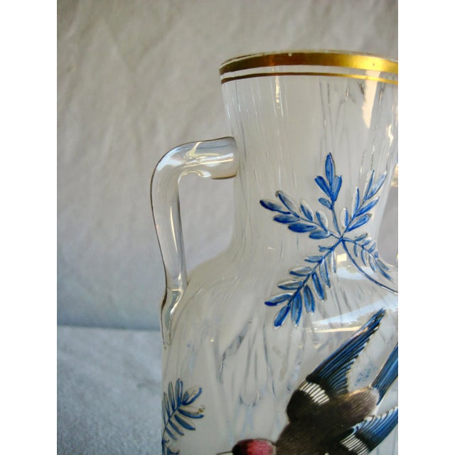Late 19th Century French Art Nouveau Vase With a Enameled Bird For Sale - Image 6 of 10