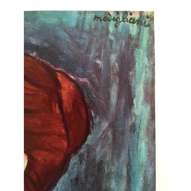 1970s Amedeo Modigliani Vintage 1970 Authentic Lithograph Print " Lunia Czechowska " 1919 For Sale - Image 5 of 11