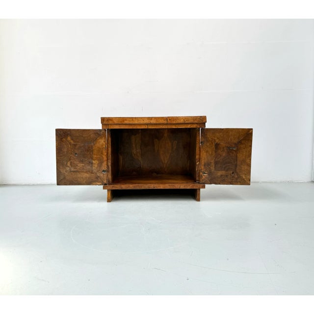 Wood French Brutalist Burl Wood Cabinet, 1970s For Sale - Image 7 of 13
