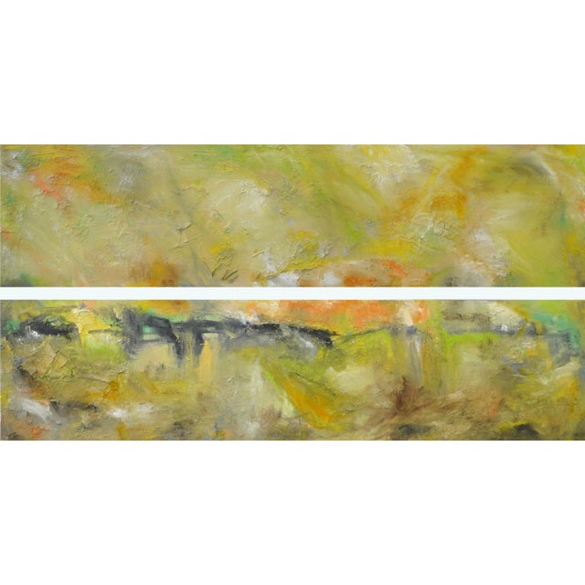 Poetic Art Statement: Equinox - Illusion of Time. 60" x 30" Eco-Friendly Heavy Textured Oil Paintings - {2) 60" x 15"...