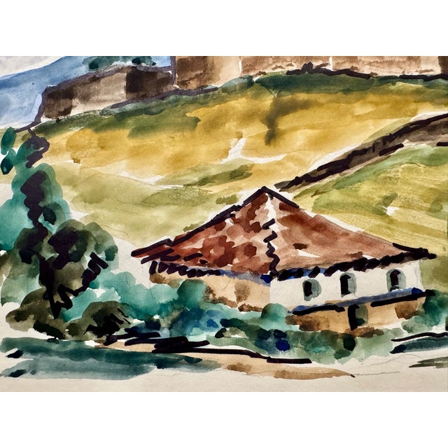 Original watercolor on paper by Henry Emil Salloch, also known as Heinz Emil Salloch, the German-born American artist and...