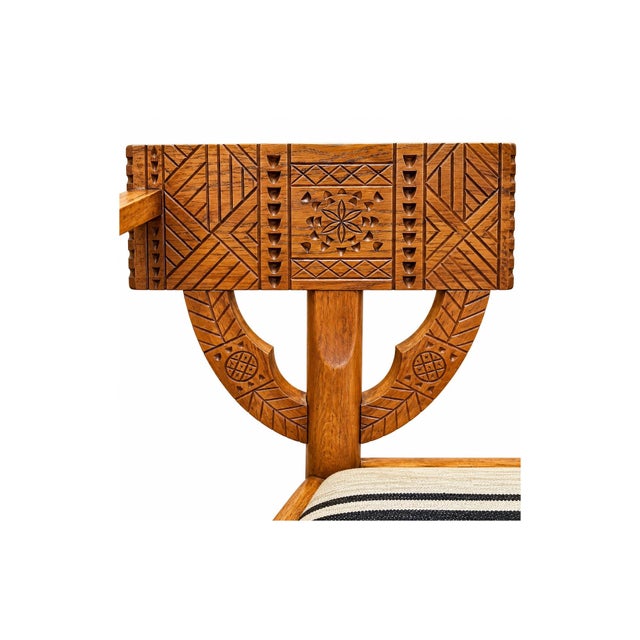 Antique Scandinavian Hand-Carved Folk Art Bench, Circa 1900 For Sale - Image 4 of 7
