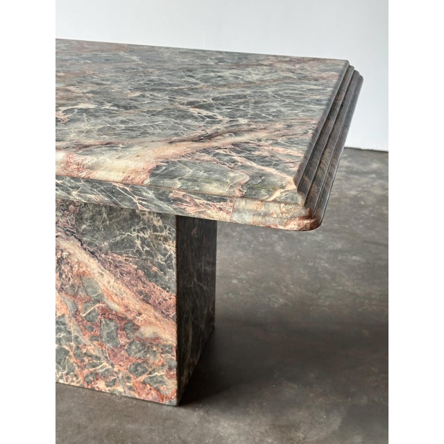Stone Fior Di Pesco Marble Plinth Side Table, Italy, 1980s For Sale - Image 7 of 18